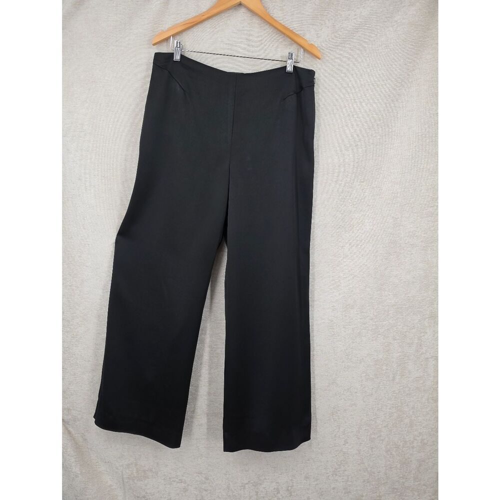 Hilton Hollis Black Satin Women's Dress Pants Trousers